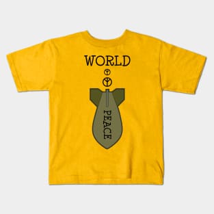 World Peace No War Kids T-Shirt